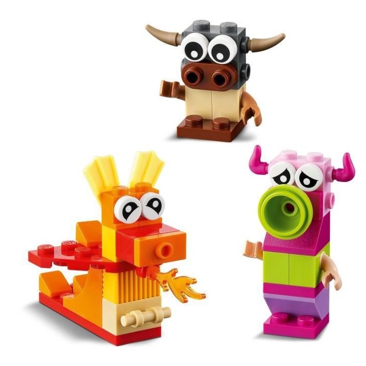 LEGO 11017 Classic Monstres Créatifs, Boite de Briques, 5 Jouets en F