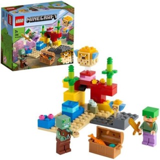 LEGO Minecraft 21164 Le Récif Corallien, Jouet avec Figurines d'Alex,