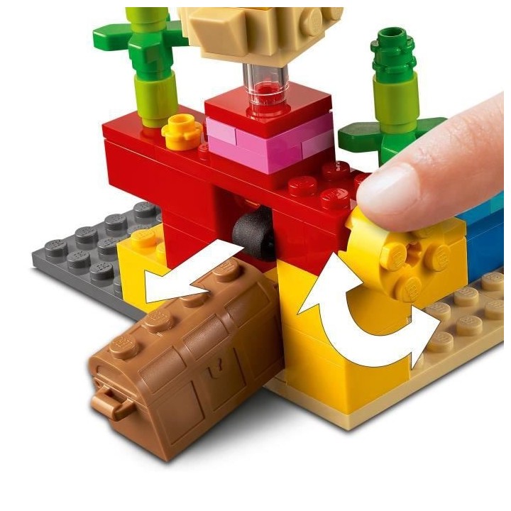 LEGO Minecraft 21164 Le Récif Corallien, Jouet avec Figurines d'Alex,