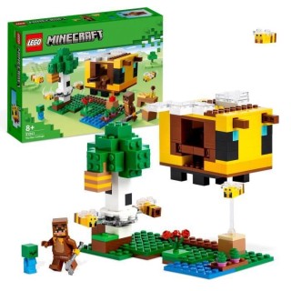 LEGO Minecraft 21241 La Cabane Abeille, Jouet, Ferme avec Maison, Zomb