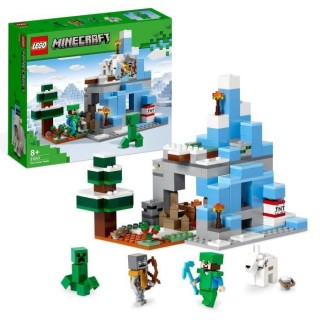 LEGO Minecraft 21243 Les Pics Gelés, Jouet Enfants 8 Ans, avec Figuri