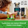 LEGO Minecraft 21245 Le Refuge Panda, Jouet de Maison, avec Figurines Animaux et Squelette