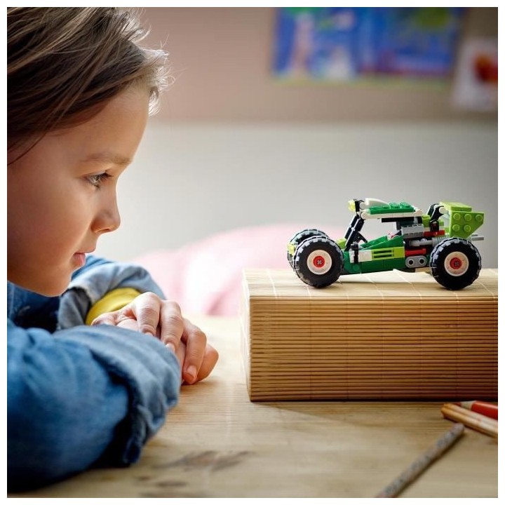 LEGO 31123 Creator 3 en 1 Le Buggy Tout-Terrain, Chargeuse-Pelleteuse,