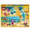 LEGO 31128 Creator Le Dauphin Et La Tortue, Set de Figurines de Jouets d'Animaux Marins pour Filles et Garçons de 6 Ans et Plus