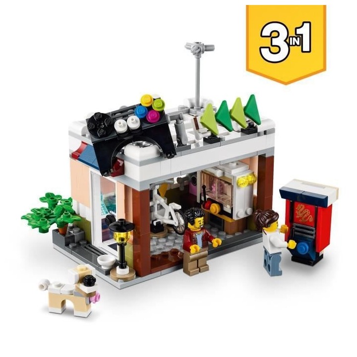 LEGO 31131 Creator 3-en-1 Le Magasin de Nouille du Centre-Ville, Jouet