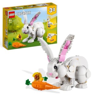 LEGO Creator 3-en-1 31133 Le Lapin Blanc, avec des Figurines Animaux P
