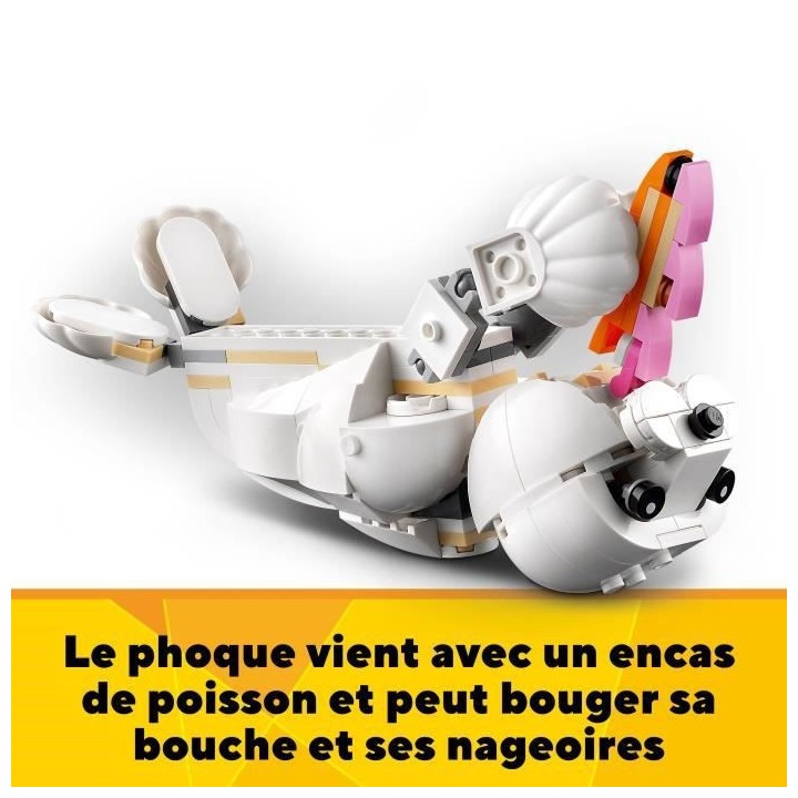 LEGO Creator 3-en-1 31133 Le Lapin Blanc, avec des Figurines Animaux P