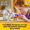 LEGO Creator 3-en-1 31133 Le Lapin Blanc, avec des Figurines Animaux Poissons, Phoques et Perroquets