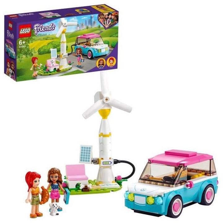 LEGO Friends 41443 La Voiture Electrique d'Olivia, Jeu de construction