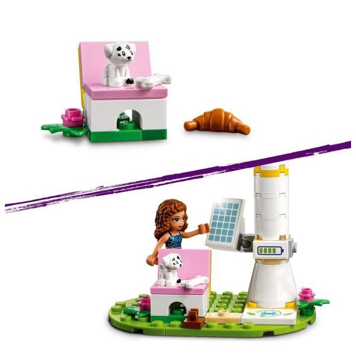 LEGO Friends 41443 La Voiture Electrique d'Olivia, Jeu de construction