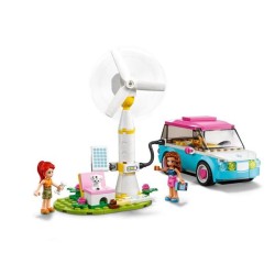 LEGO Friends 41443 La Voiture Electrique d'Olivia, Jeu de construction avec Mini Poupées, Eco-éducation pour Enfant de 6 ans e