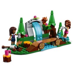 LEGO 41677 Friends La cascade dans la foret – Jeu de Construction avec Mini Poupées Andréa et Olivia + Écureuil Jouet Enfan