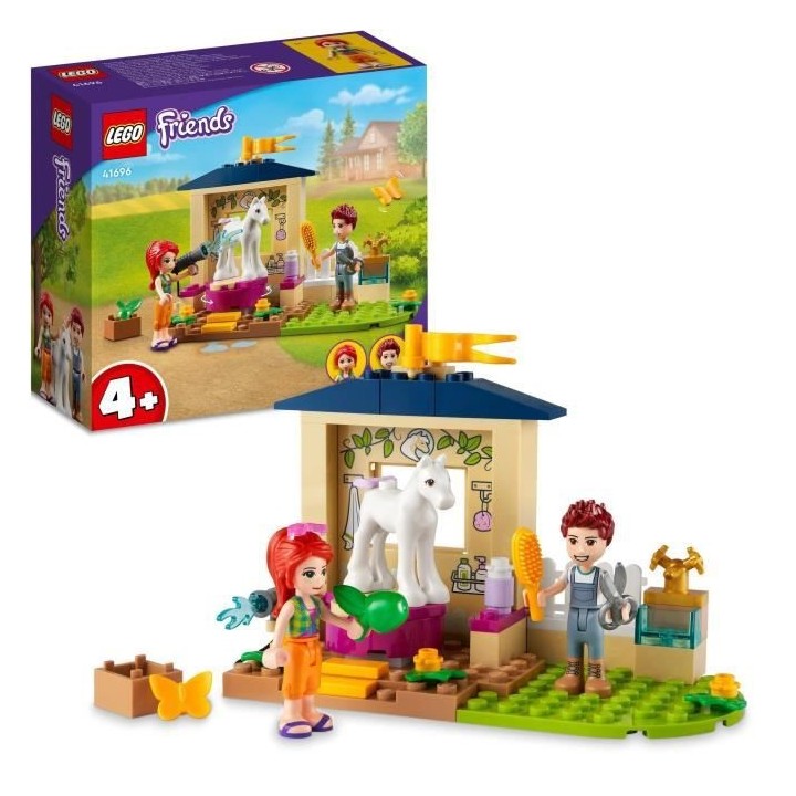 LEGO 41696 Friends L'Écurie de Toilettage du Poney, Jouet avec Cheval