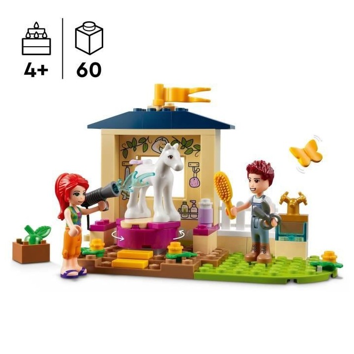 LEGO 41696 Friends L'Écurie de Toilettage du Poney, Jouet avec Cheval