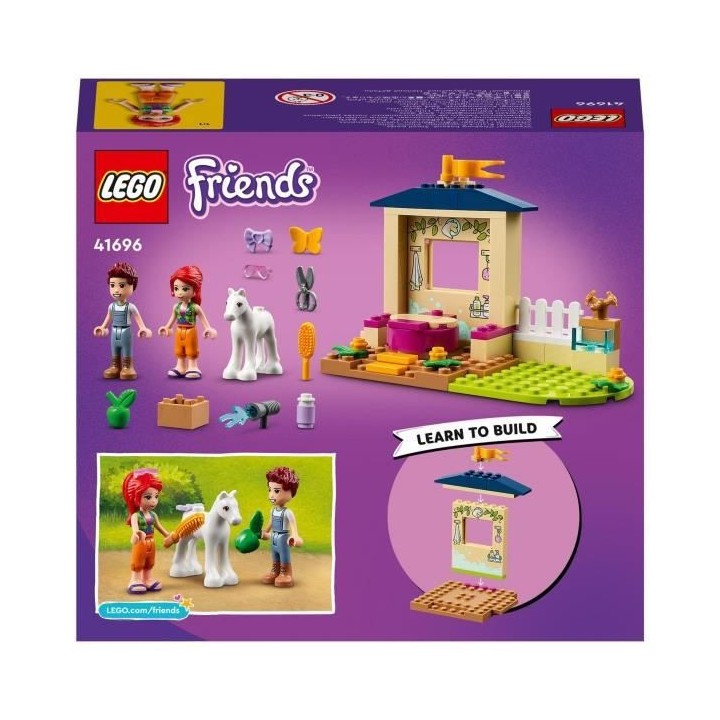 LEGO 41696 Friends L'Écurie de Toilettage du Poney, Jouet avec Cheval
