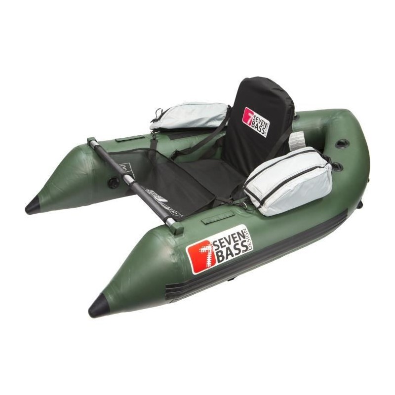 SEVEN BASS FLOAT TUBE - SKULLWAY 1.70M - Hybrid Line - Vert - (1,70M) - avec support moteur