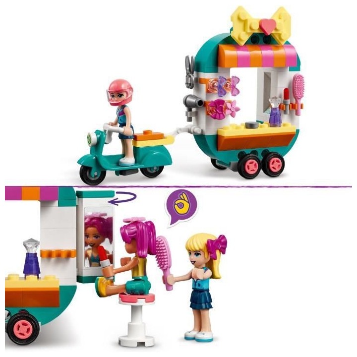 LEGO 41719 Friends La Boutique de Mode Mobile, Jouet de Petit Salon de