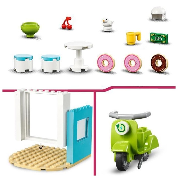 LEGO Friends 41723 La Boutique de Donuts, Jouet Enfants 4 Ans, Mini-Po