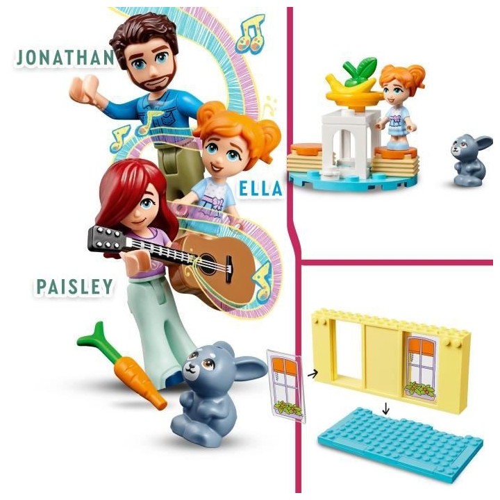 LEGO Friends 41724 La Maison de Paisley, Jouet Enfants 4 Ans, avec Acc