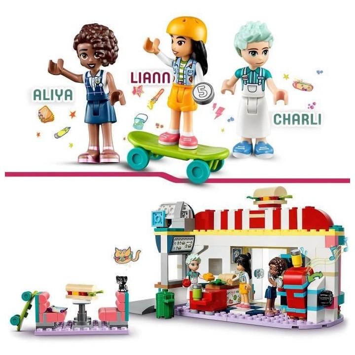 LEGO Friends 41728 Le Snack du Centre-Ville, Jouet Enfants 6 Ans, Mini
