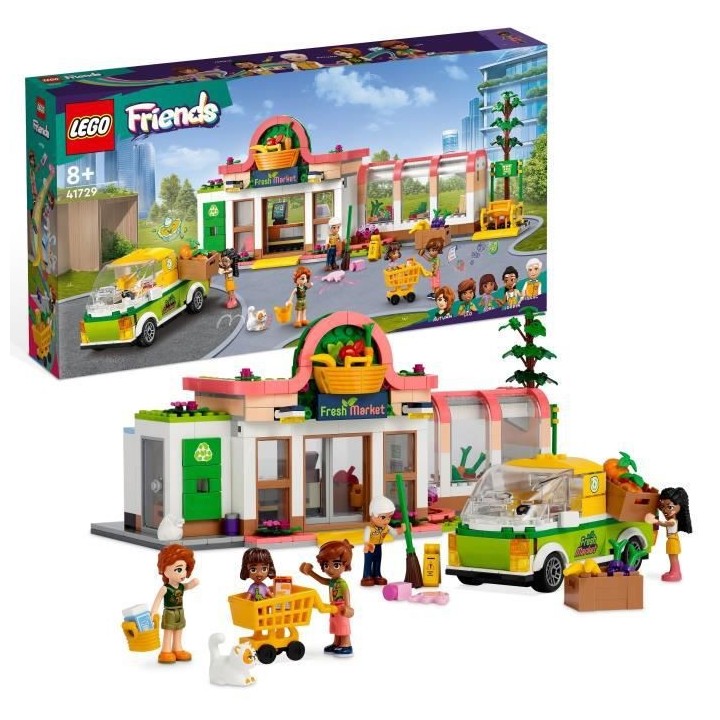 LEGO Friends 41729 L'Épicerie Biologique, Jouet Supermarché, avec Ca