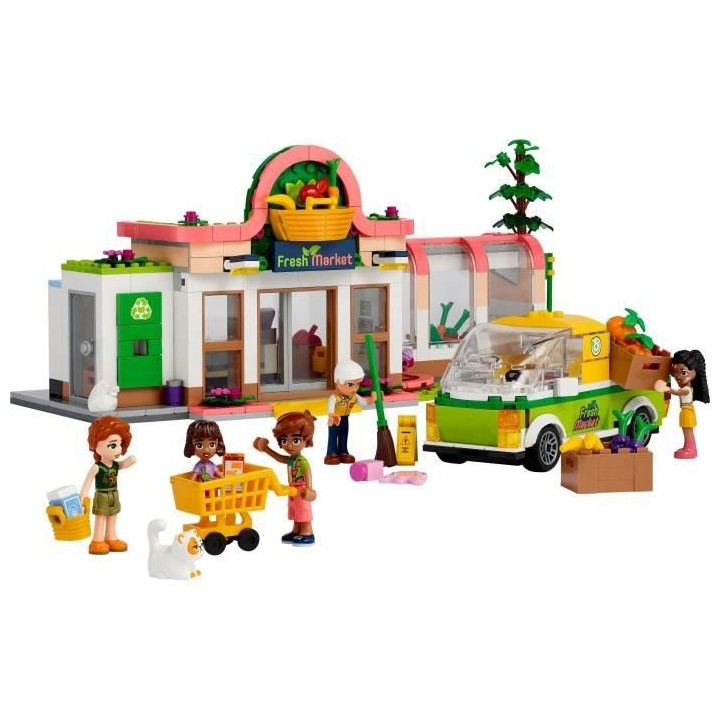 LEGO Friends 41729 L'Épicerie Biologique, Jouet Supermarché, avec Ca