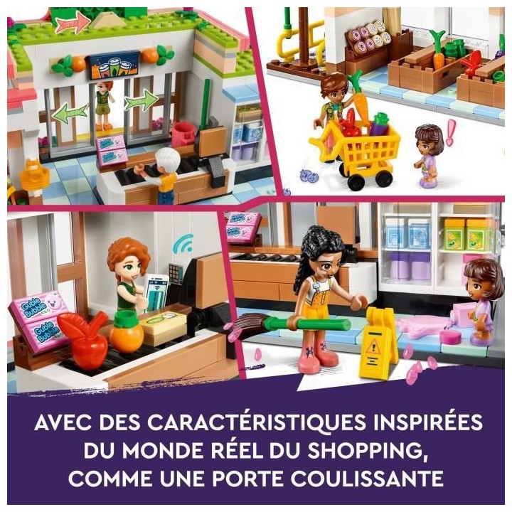 LEGO Friends 41729 L'Épicerie Biologique, Jouet Supermarché, avec Ca
