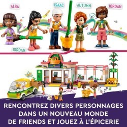 LEGO Friends 41729 L'Épicerie Biologique, Jouet Supermarché, avec Camion & Mini-Poupées