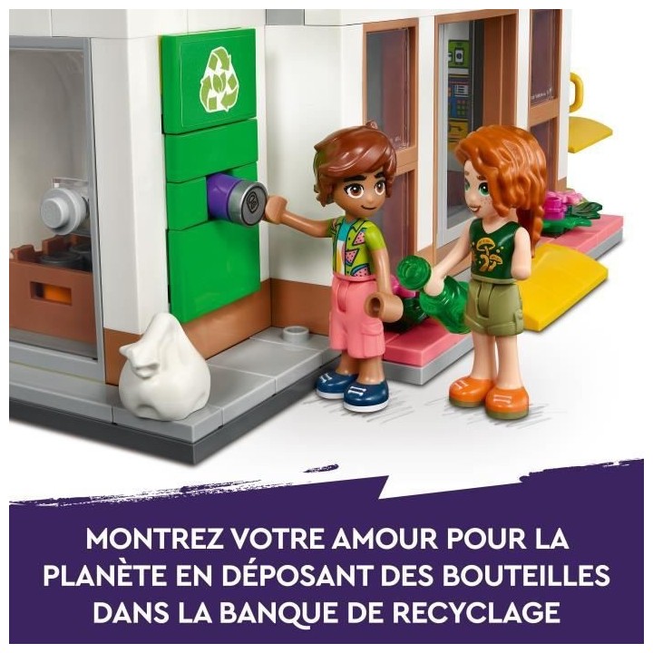 LEGO Friends 41729 L'Épicerie Biologique, Jouet Supermarché, avec Ca