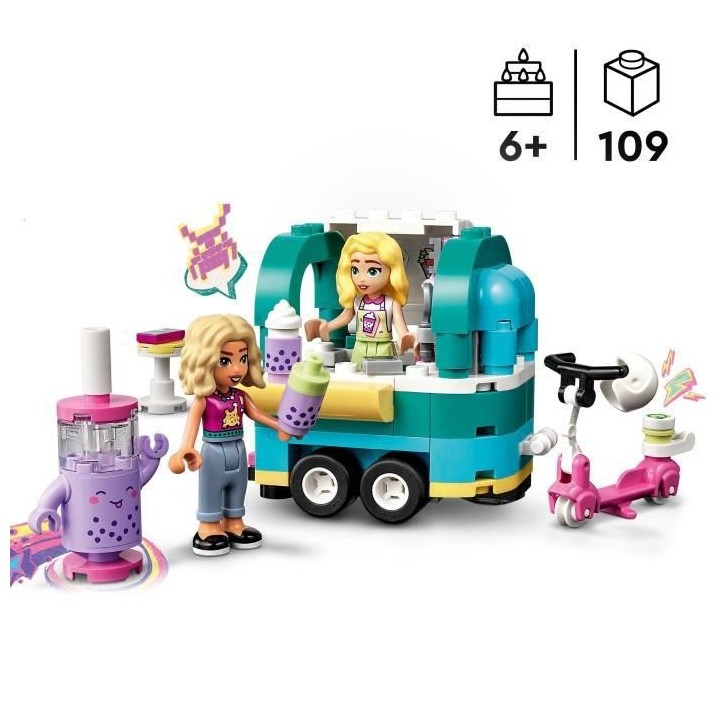 LEGO Friends 41733 La Boutique Mobile de Bubble Tea, Jouet Enfants 6 A