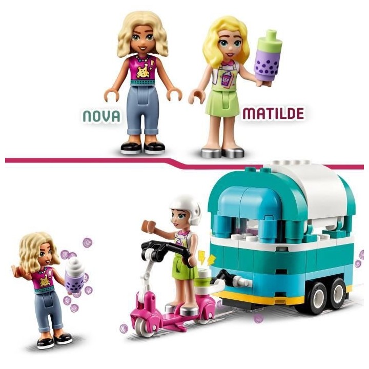 LEGO Friends 41733 La Boutique Mobile de Bubble Tea, Jouet Enfants 6 A