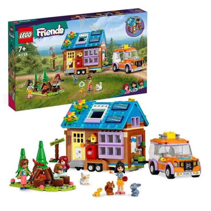LEGO Friends 41735 La Mini Maison Mobile, Jeu Camping avec Voiture Jou
