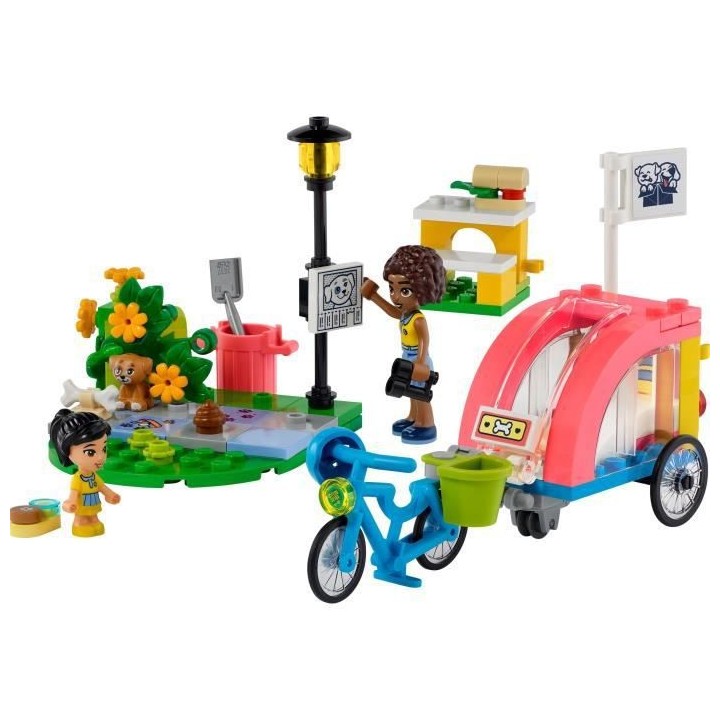 LEGO Friends 41738 Le Vélo de Sauvetage Canin, Jouet Enfants 6 Ans, a