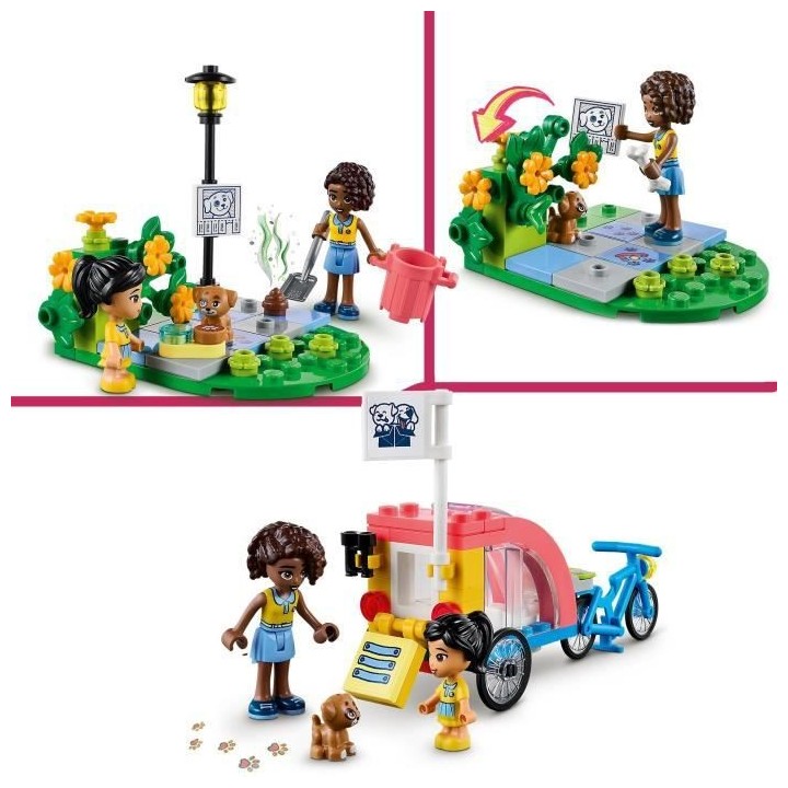 LEGO Friends 41738 Le Vélo de Sauvetage Canin, Jouet Enfants 6 Ans, a