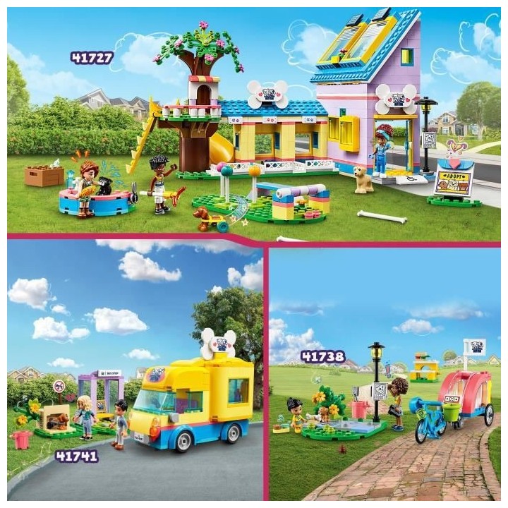 LEGO Friends 41738 Le Vélo de Sauvetage Canin, Jouet Enfants 6 Ans, a