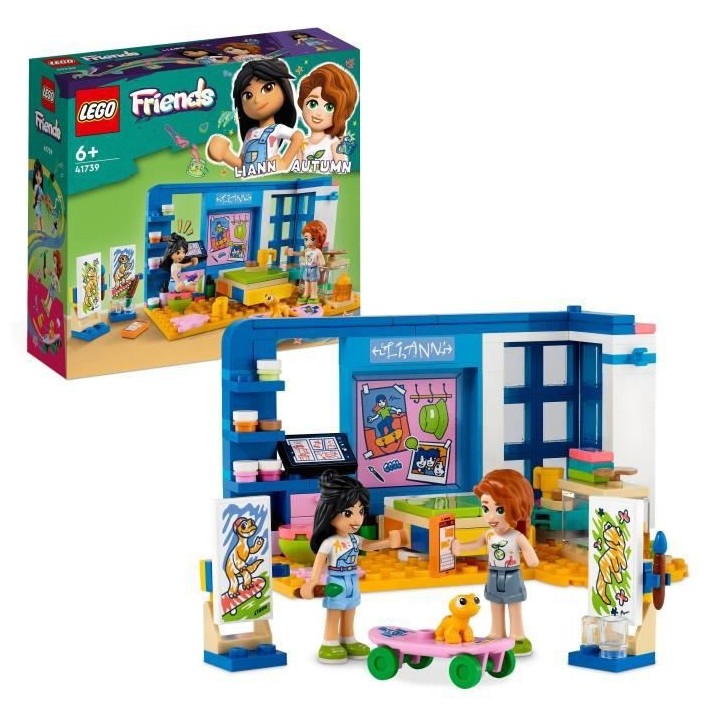 LEGO Friends 41739 La Chambre de Liann, Jouet de Maison Mini-Poupées,