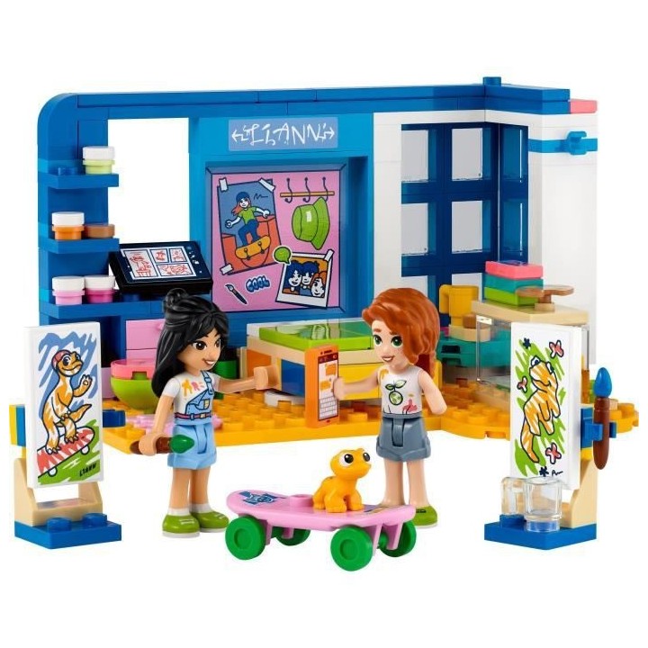 LEGO Friends 41739 La Chambre de Liann, Jouet de Maison Mini-Poupées,