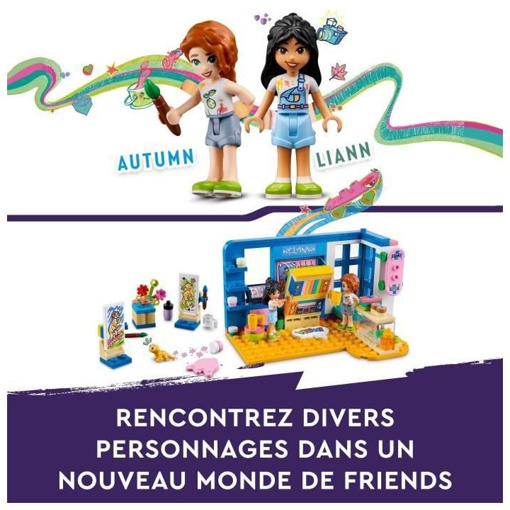 LEGO Friends 41739 La Chambre de Liann, Jouet de Maison Mini-Poupées,