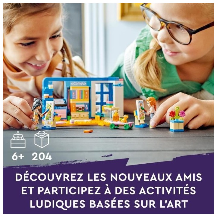 LEGO Friends 41739 La Chambre de Liann, Jouet de Maison Mini-Poupées,