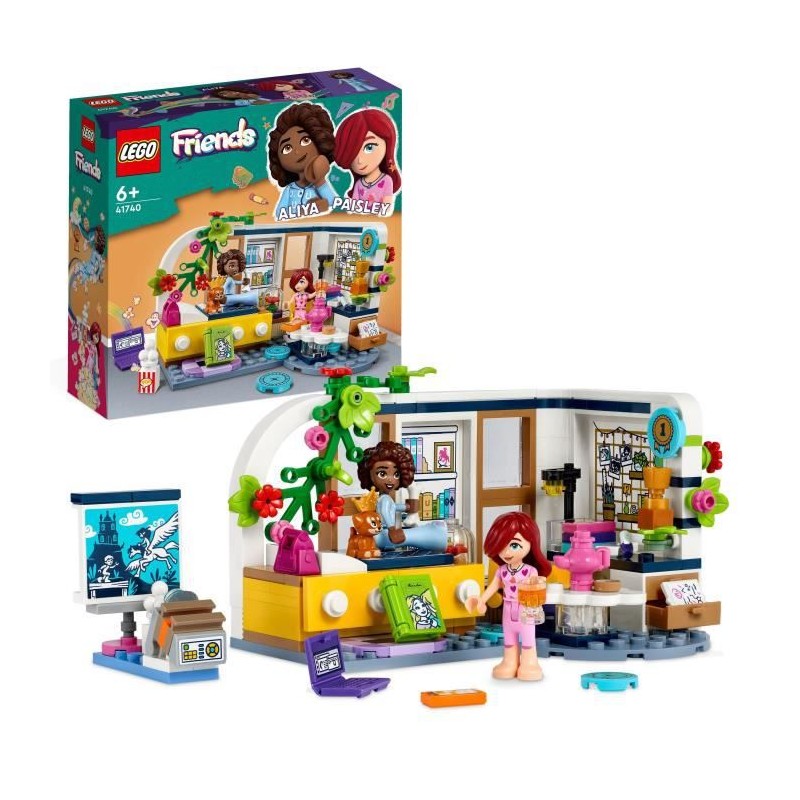 LEGO Friends 41740 La Chambre d'Aliya, Jouet avec Figurine Paisley et Chiot, Enfants 6 Ans