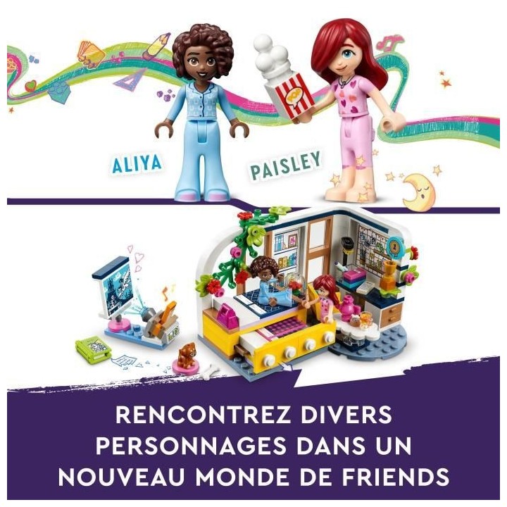 LEGO Friends 41740 La Chambre d'Aliya, Jouet avec Figurine Paisley et