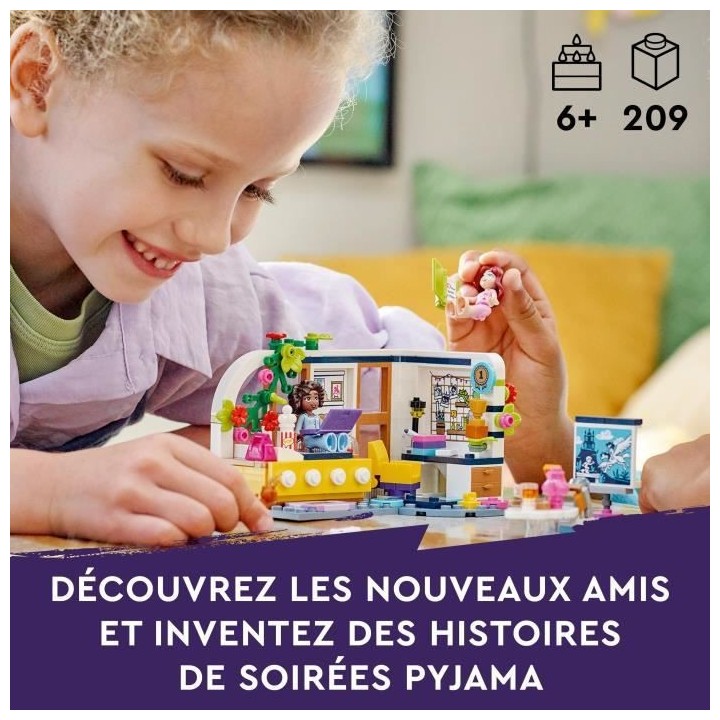 LEGO Friends 41740 La Chambre d'Aliya, Jouet avec Figurine Paisley et