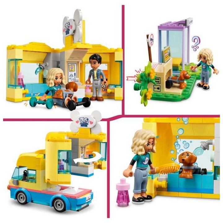 LEGO Friends 41741 La Fourgonnette de Sauvetage Canin, Jouet Animaux E