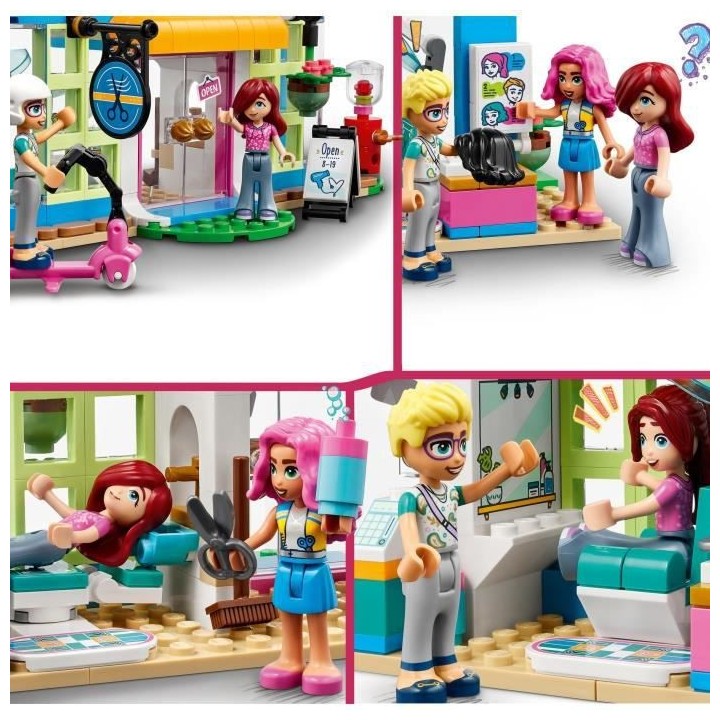 LEGO Friends 41743 Le Salon de Coiffure, Jouet de Coiffure avec Mini-P