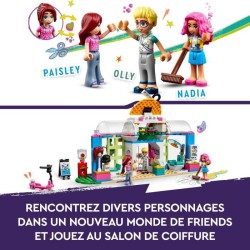 LEGO Friends 41743 Le Salon de Coiffure, Jouet de Coiffure avec Mini-Poupées Paisley et Olly