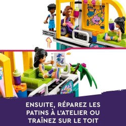 LEGO Friends 41751 Le Skatepark, Jouet de Skateboard, avec Mini-Poupée et Scooter