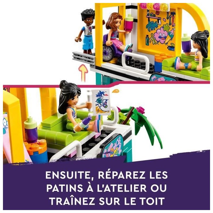 LEGO Friends 41751 Le Skatepark, Jouet de Skateboard, avec Mini-Poupé