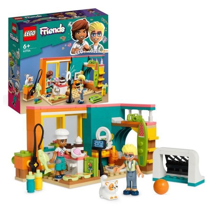 LEGO Friends 41754 La Chambre de Léo, Jouet sur la Pâtisserie, avec