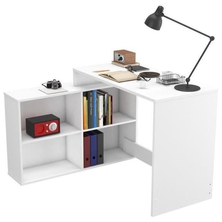 Chambre complete enfant Lila - Lit + bureau + dressing - Blanc - DEMEY