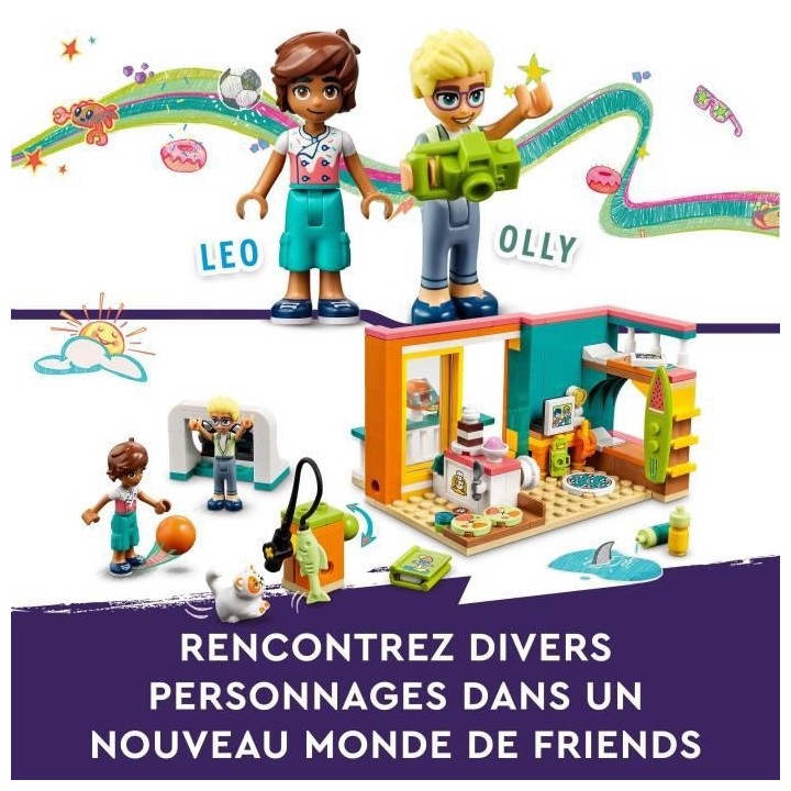 LEGO Friends 41754 La Chambre de Léo, Jouet sur la Pâtisserie, avec